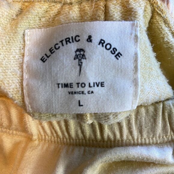 Electric & Rose tie dye sweatpants in yellow and green. NWT   Large - Picture 6 of 8